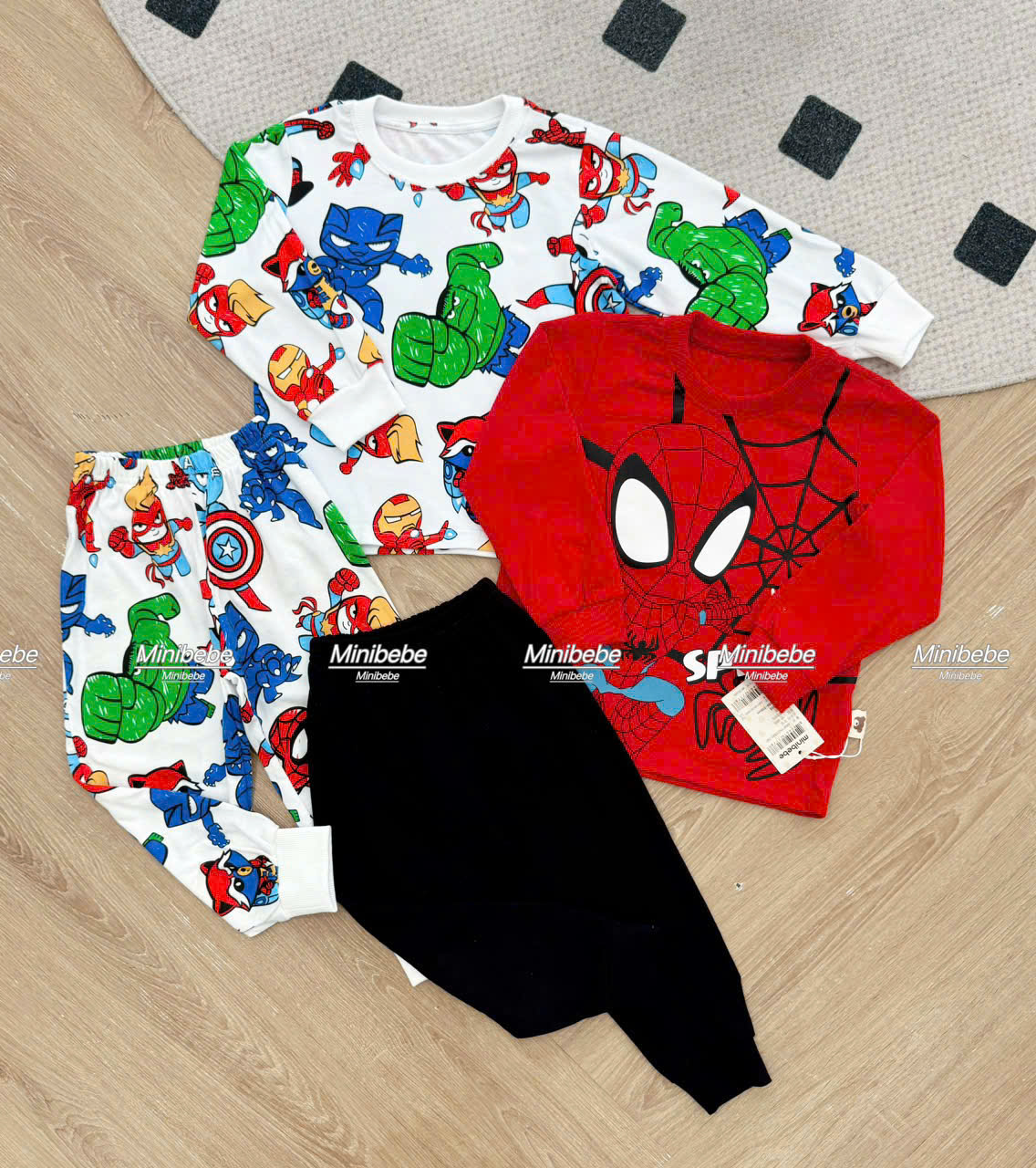 XẢ B770 - SET 2 BỘ NHỆN ĐỎ ĐEN ANH HÙNG AVENGER