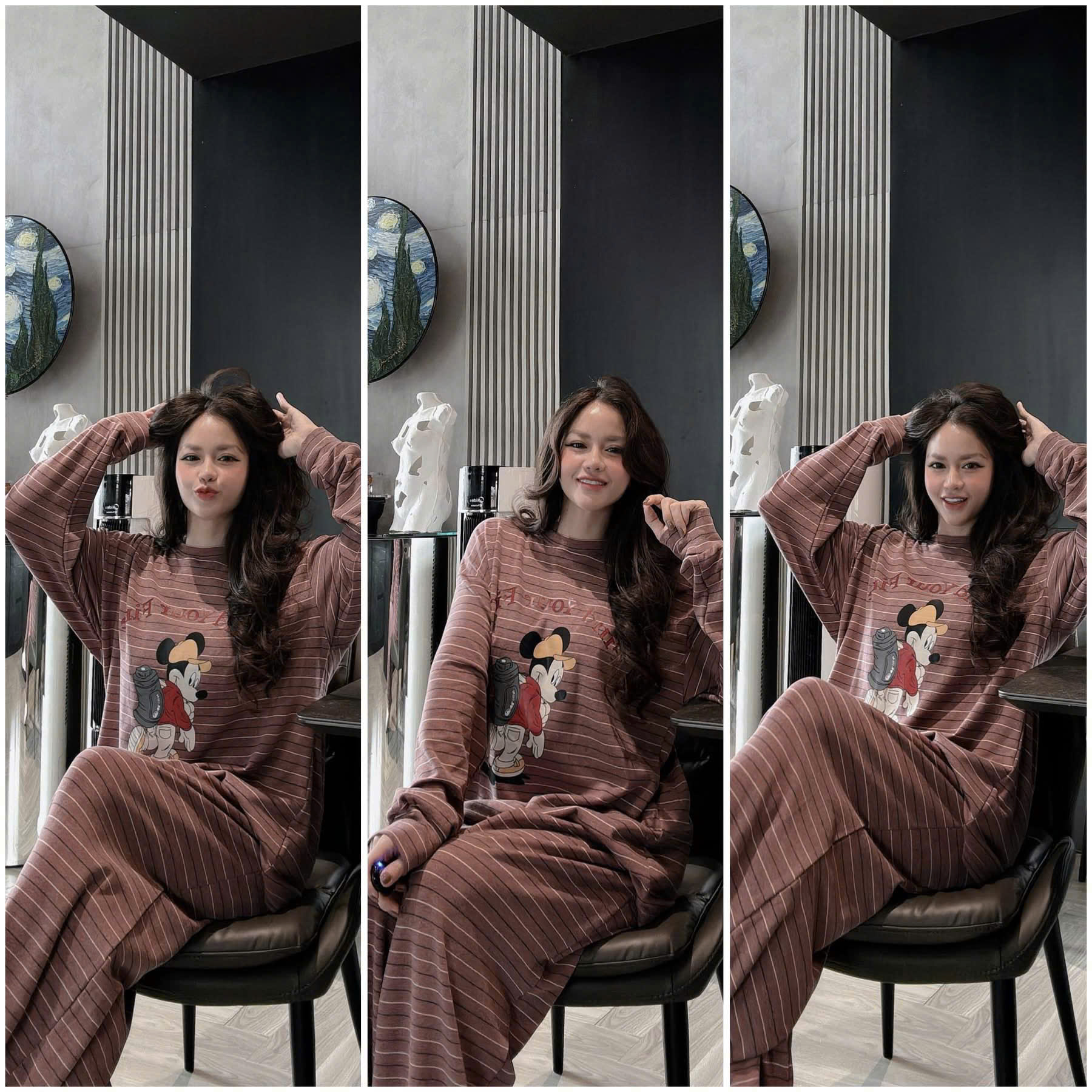 XẢ B826 - SET BỘ NỮ FIND YOUR FIRE SỌC TONE ĐỎ