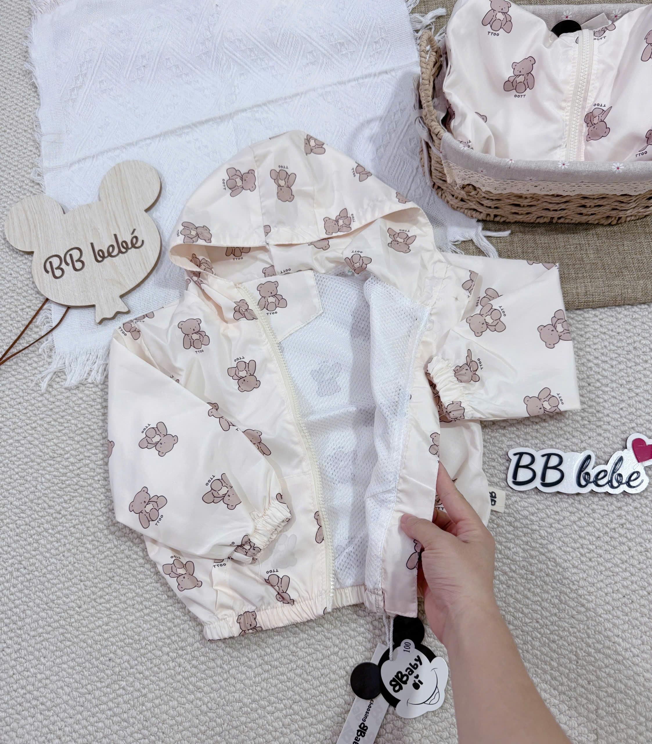 C200 - ÁO GIÓ 2 LỚP GẤU BE