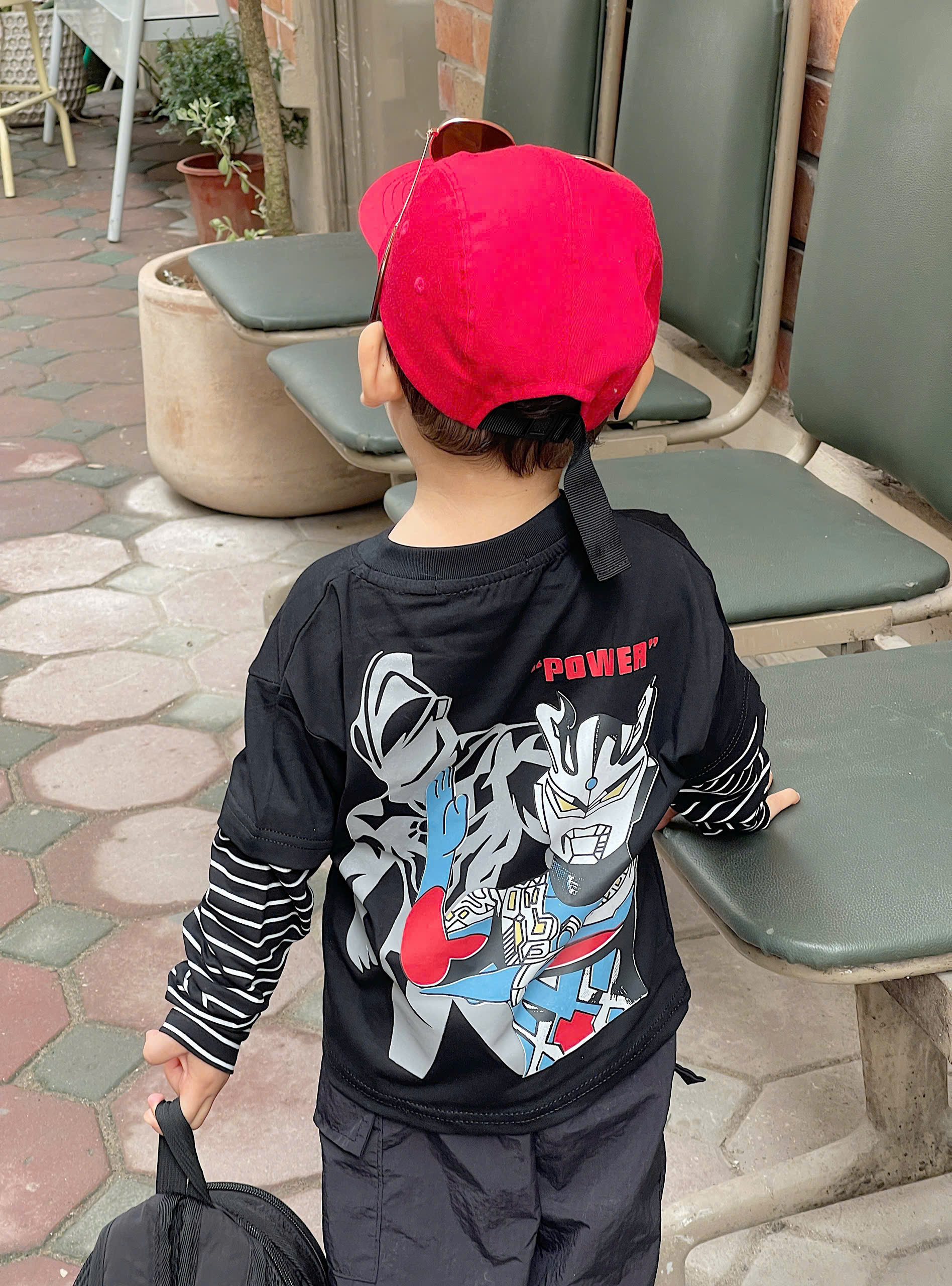 XẢ C312 - SET 3 ÁO DÀI TAY SIÊU NHÂN HERO NÂU ĐEN TRẮNG