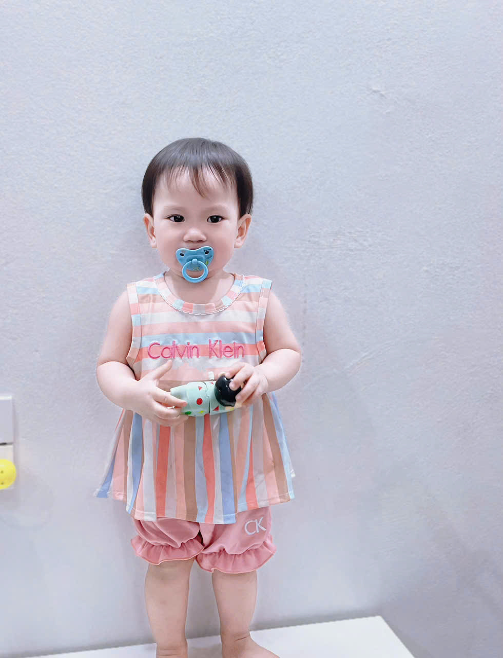 XẢ C330 - SET HỒNG ÁO SÁT NÁCH CK PASTEL QUẦN BO CHUN