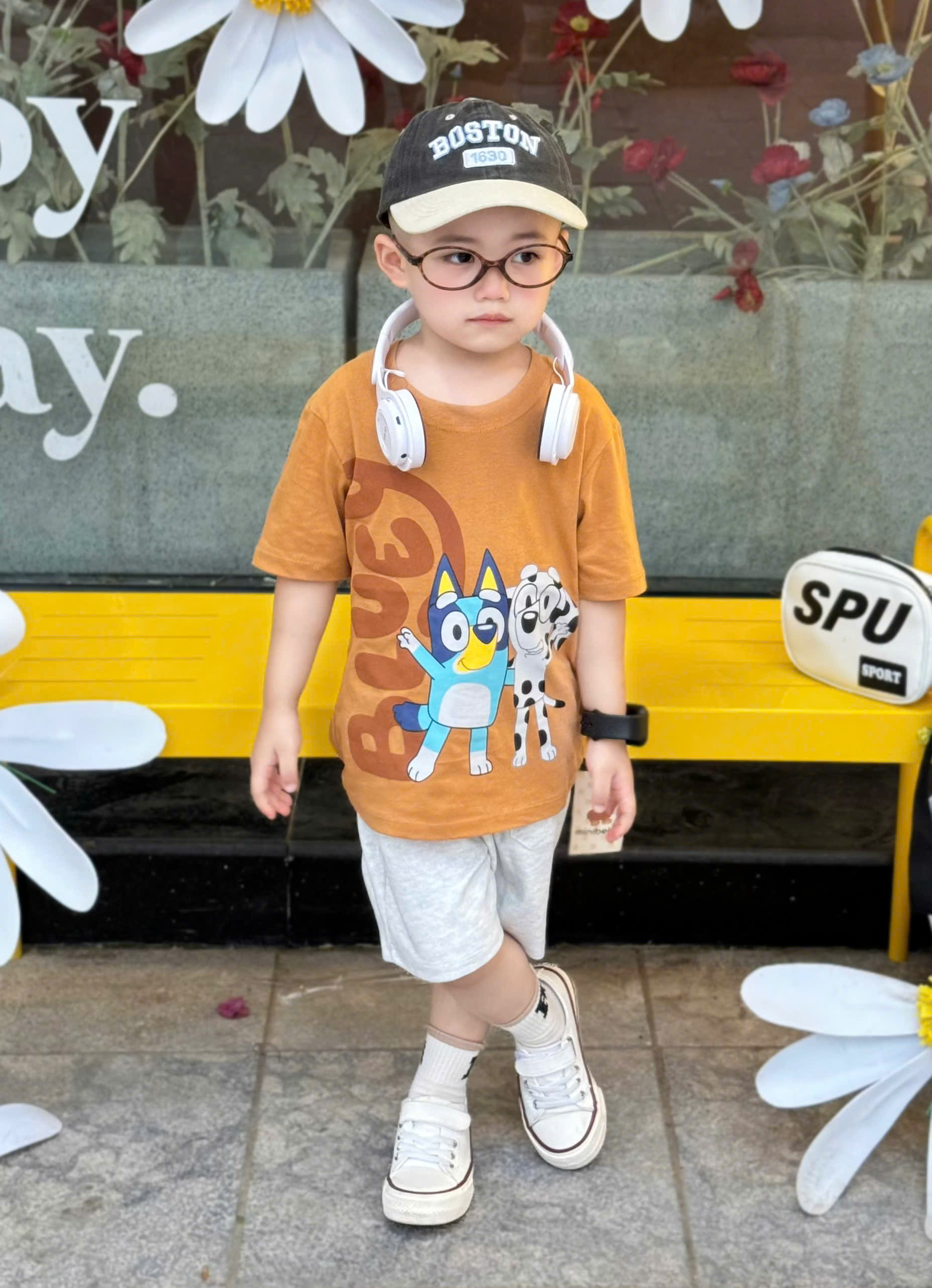 XẢ C363 - SET BỘ BLUEY NÂU QUẦN GHI SÁNG