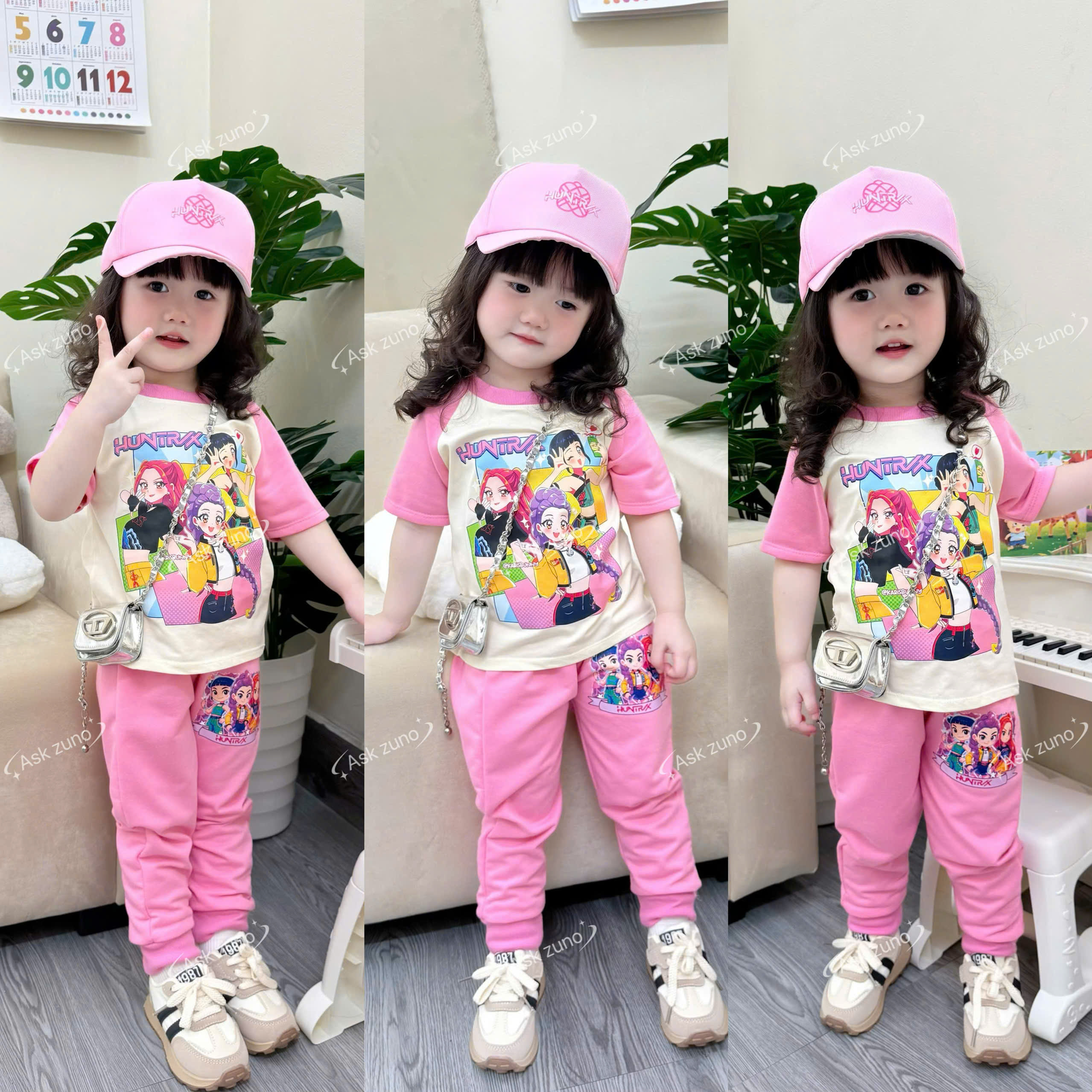 XẢ C60 - SET BỘ CỘC TAY NHÓM NHẠC K POP HUNTRX KÈM MŨ