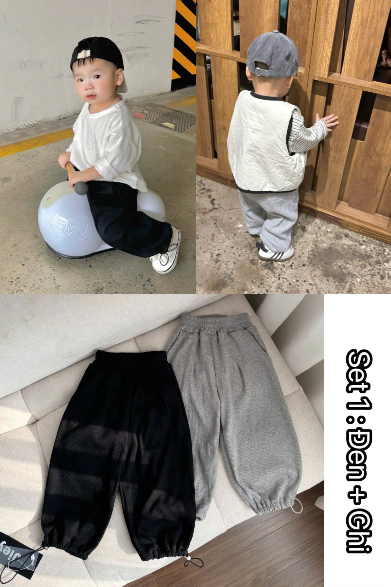 XẢ SET 2 QUẦN TĂM CHUN GẤU DÂY RÚT -A665