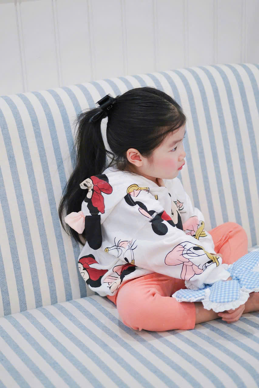XẢ SET ÁO NỈ MICKEY QUẦN TĂM CAM - A605