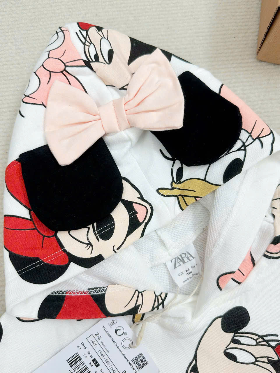 XẢ SET ÁO NỈ MICKEY QUẦN TĂM CAM - A605