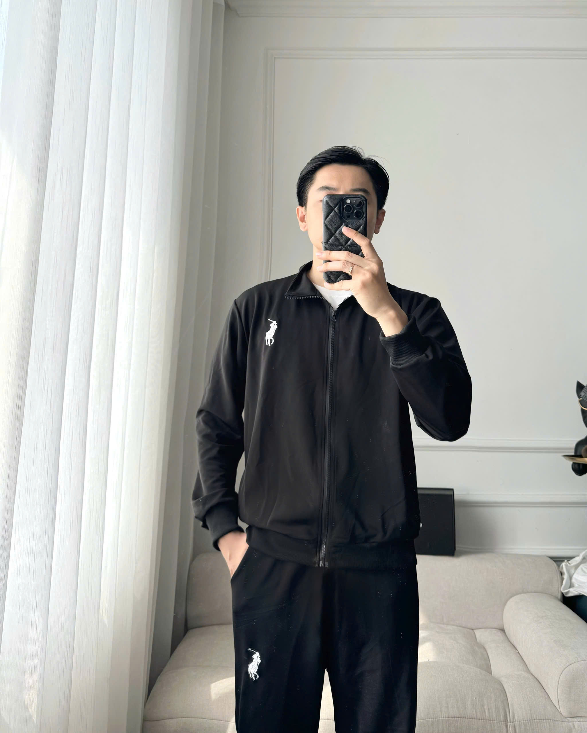 XẢ SET BỘ NGỰA ĐEN KÉO KHÓA NAM - A878