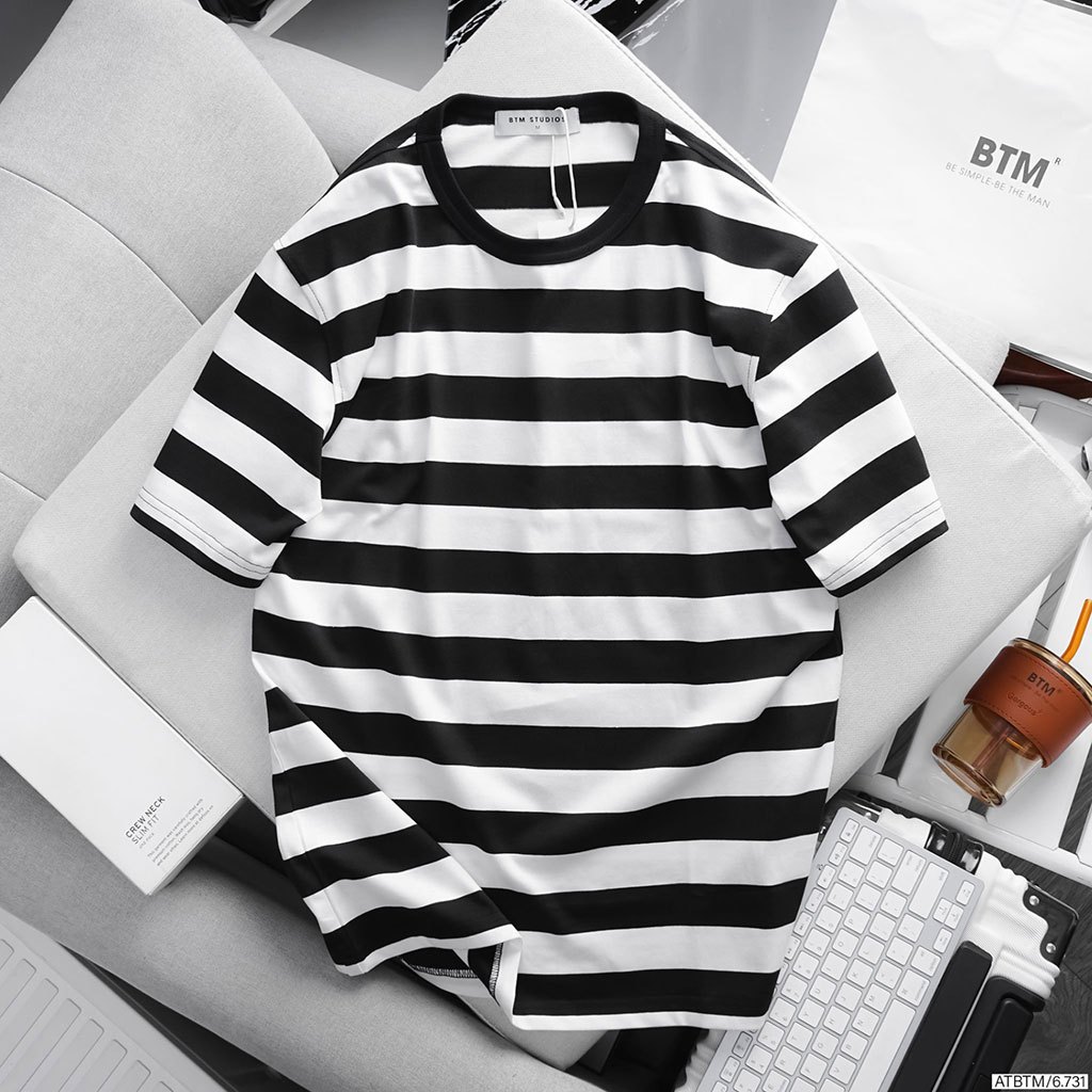 Áo Thun BTM Striped Cotton T-Shirt