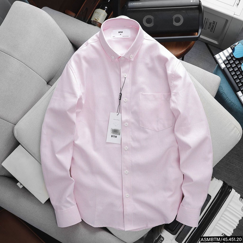 Áo sơmi kẻ BTM buton-down oxford shirt