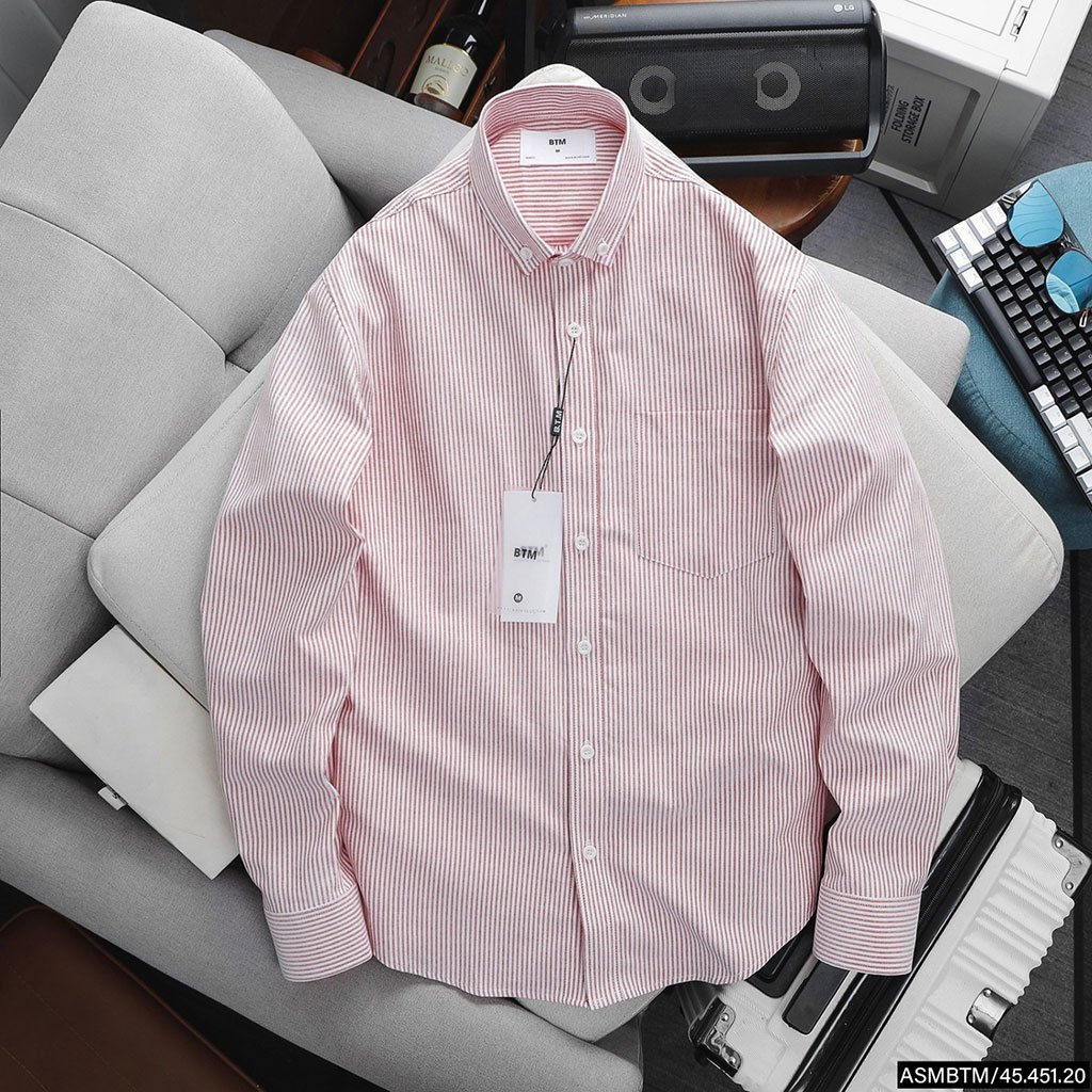 Áo sơmi kẻ BTM buton-down oxford shirt