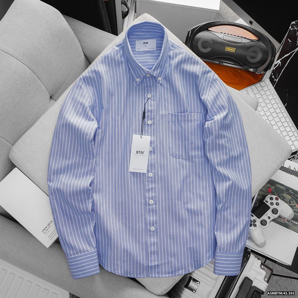 Áo sơ mi BTM oxford stripped basic shirt 3c