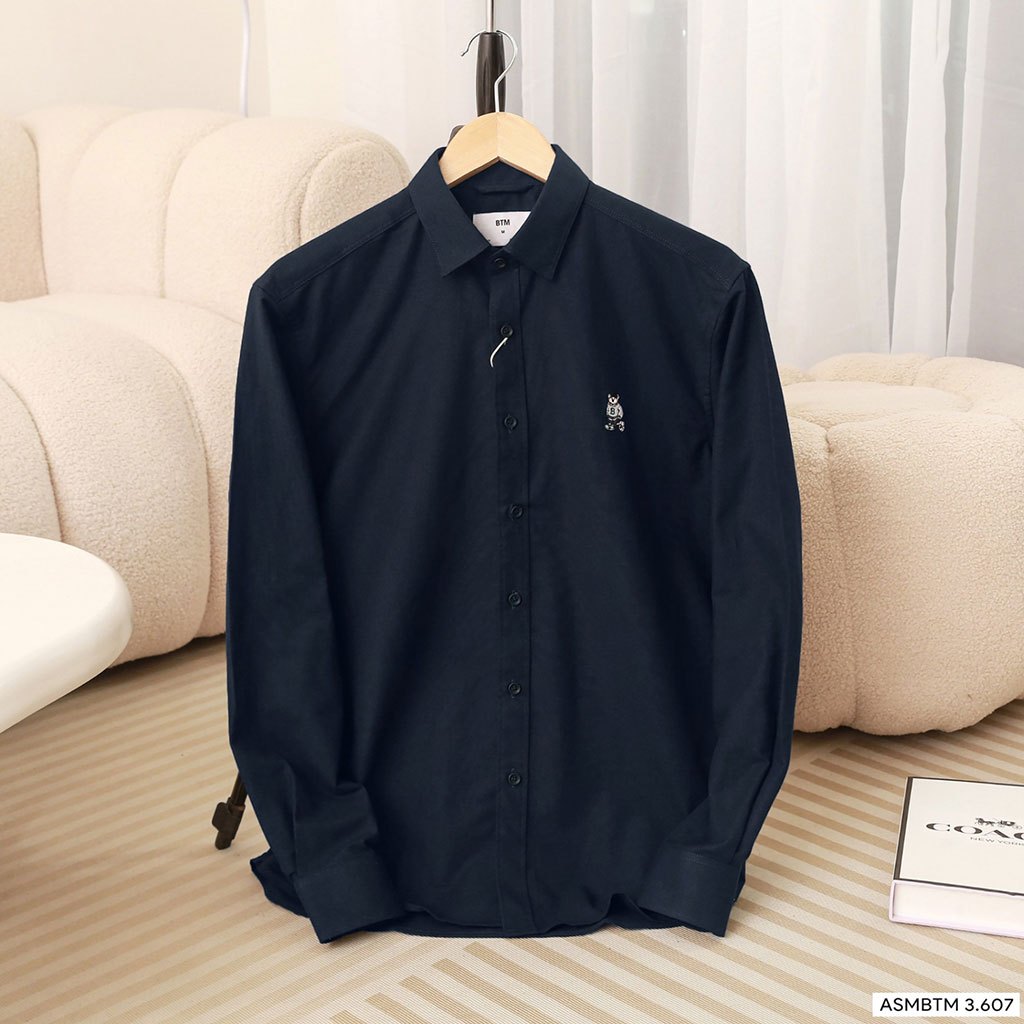 Áo Sơ Mi BTM Bear Logo Regularfit Oxford Shirt