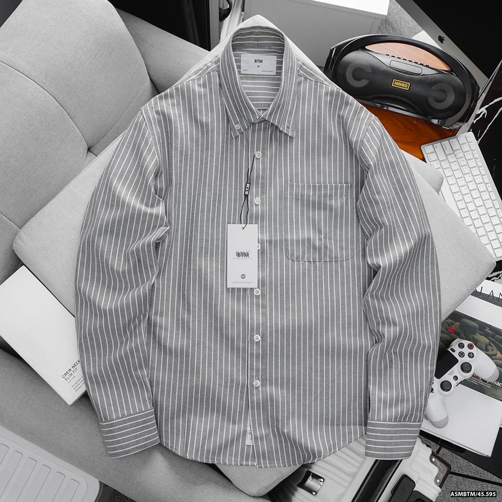 Áo sơ mi BTM oxford stripped basic shirt 3c