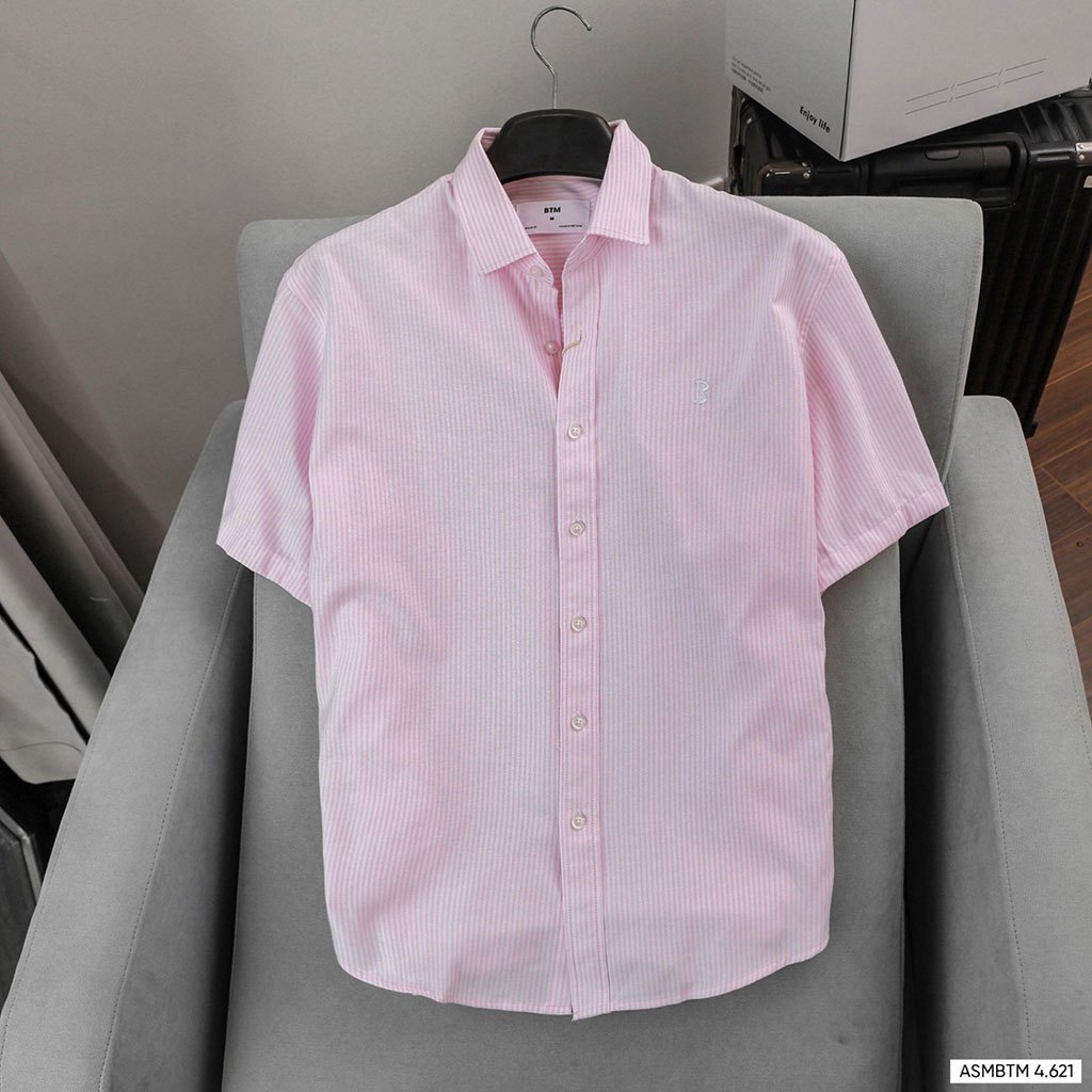 Áo sơ mi cộc tay BTM oversized OXFORD short sleeve shirt