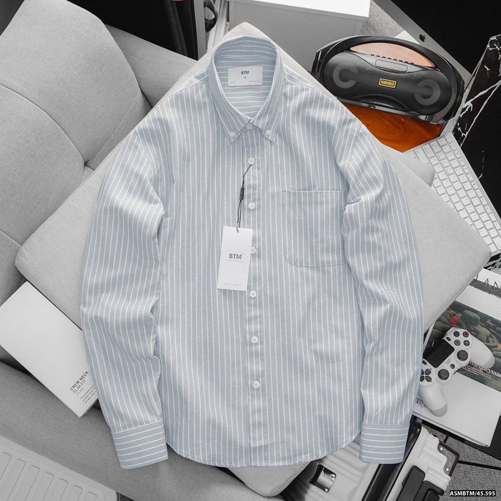 Áo sơ mi BTM oxford stripped basic shirt 3c