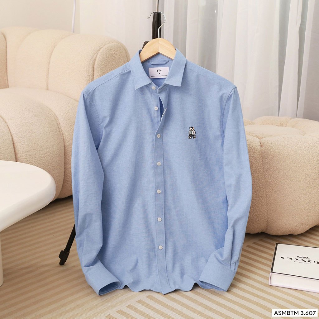 Áo Sơ Mi BTM Bear Logo Regularfit Oxford Shirt