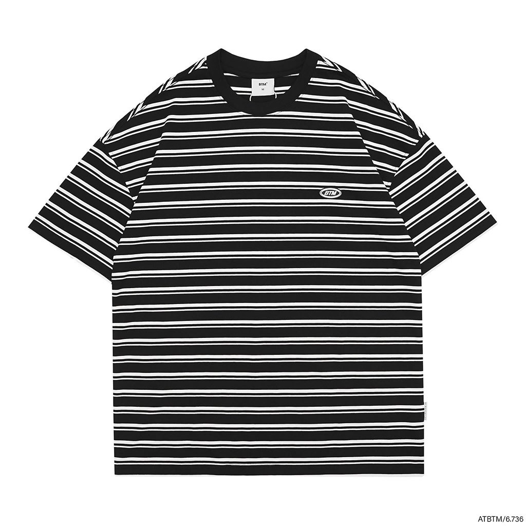 Áo thun oversize BTM checked logo T - shirt