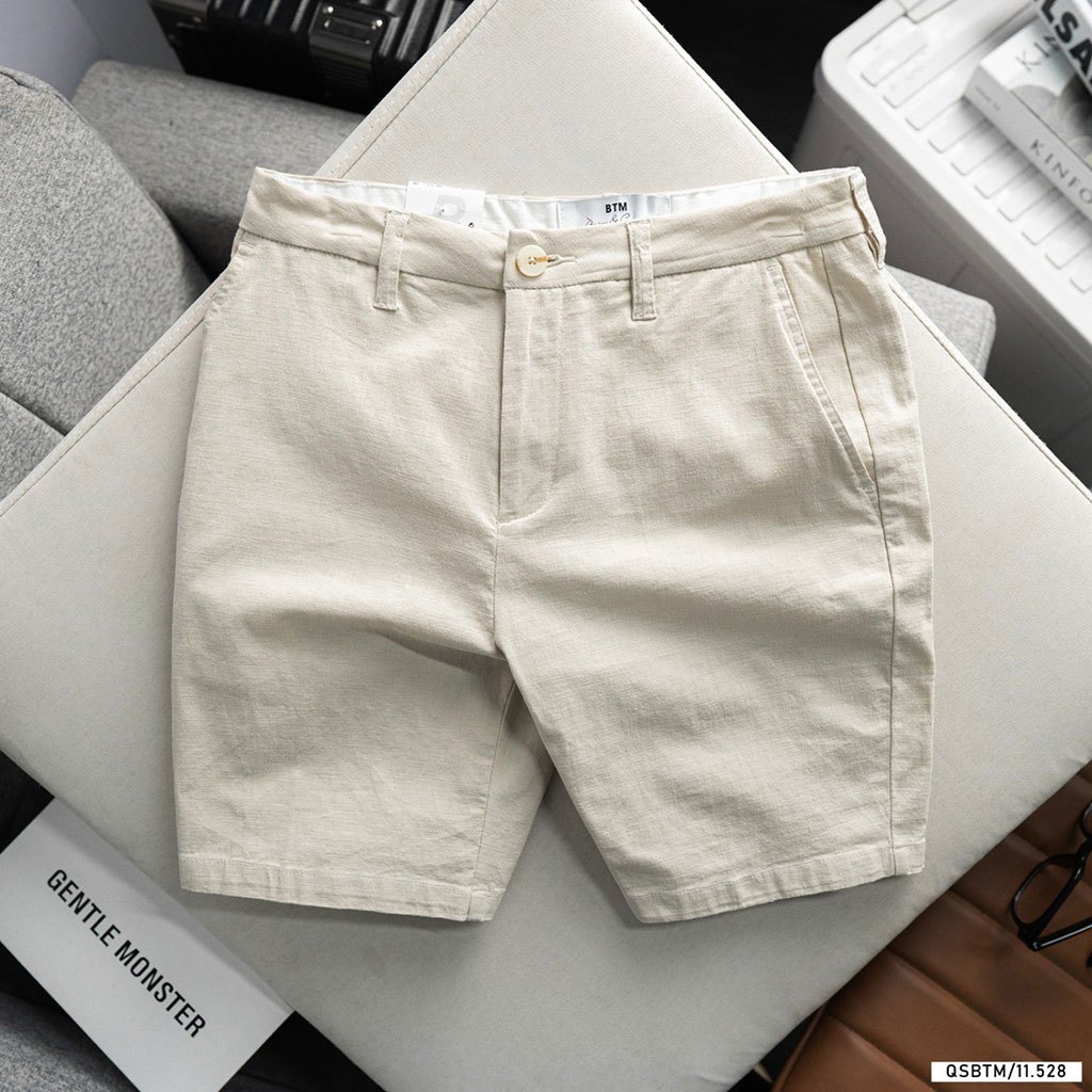 Quần short BTM Basic linen fabric short