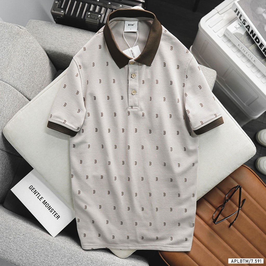 BTM MONOGRAM PATTERN POLO