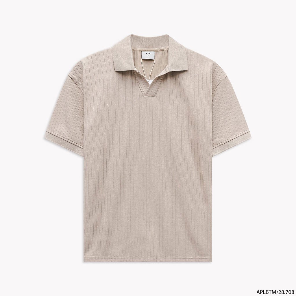 Áo thun dệt gân BTM V-neck polo shirt