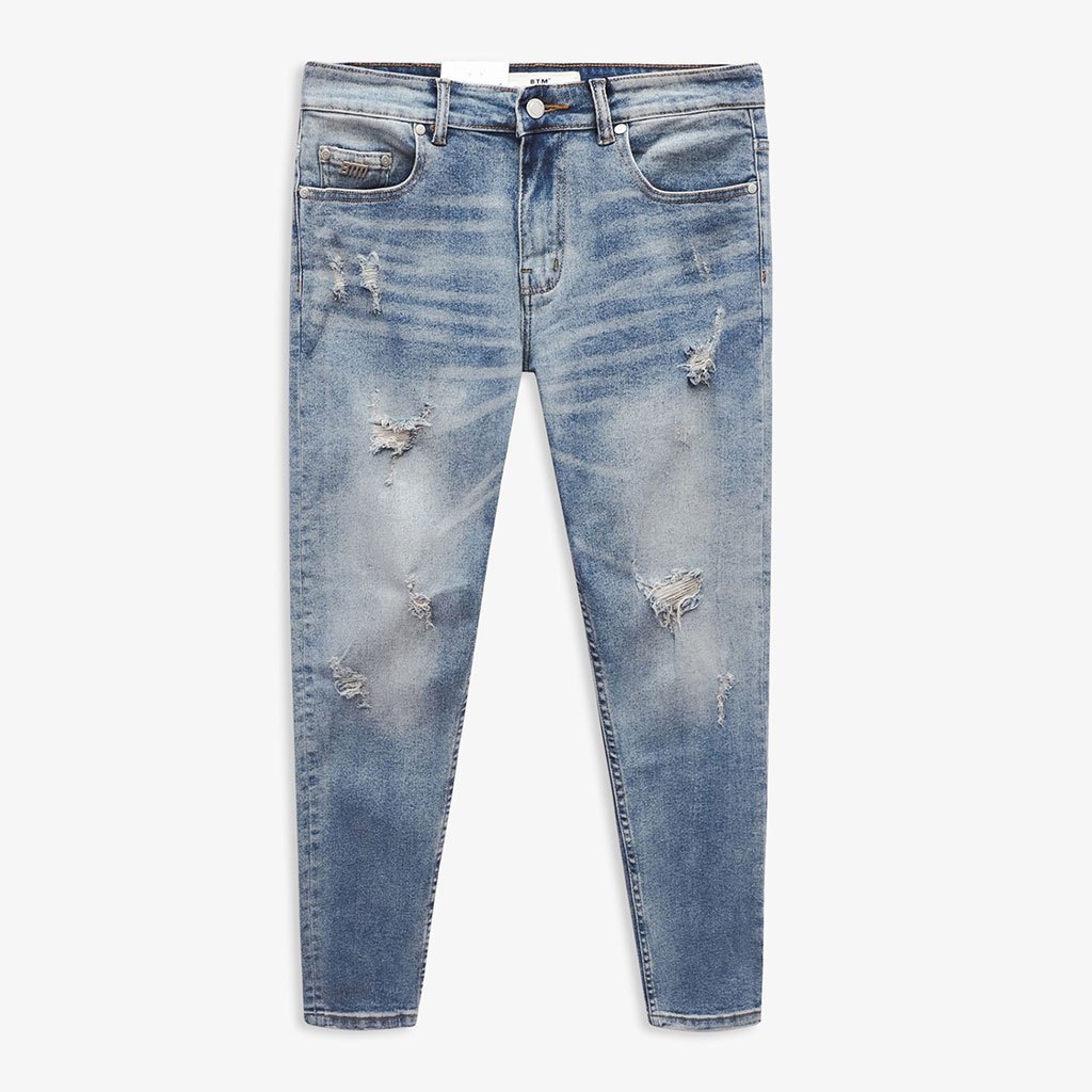 BTM blue wash mildly distressed Jeans