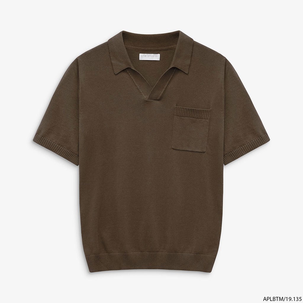 Áo Len BTM V-Neck Basic Knit Polo Shirt