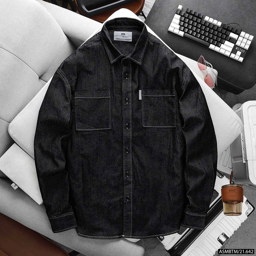 Áo sơ mi BTM Ruler Checked denim shirt