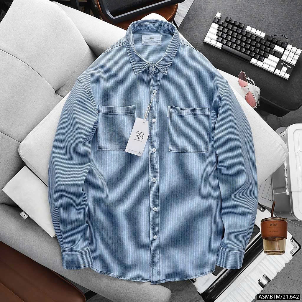 Áo sơ mi BTM Ruler Checked denim shirt