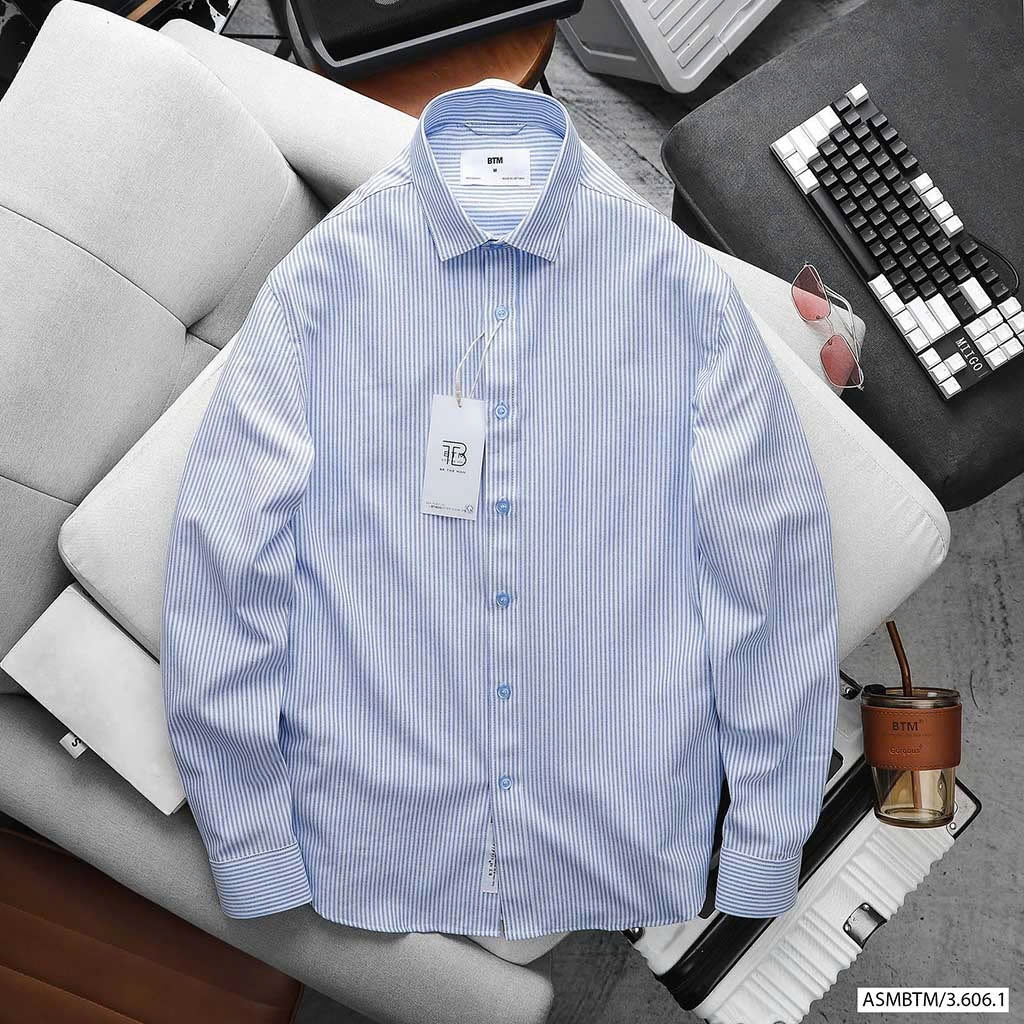 Áo Sơ Mi Dài Tay BTM OXFORD Logo Checked Shirt