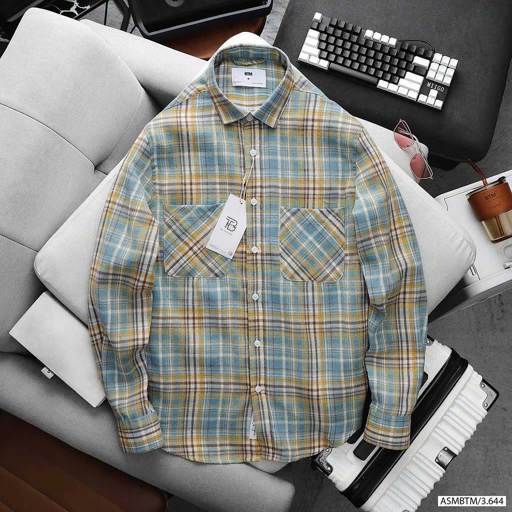 Áo sơ mi BTM Relax Flanel checked shirt