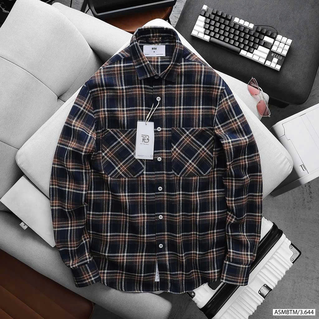 Áo sơ mi BTM Relax Flanel checked shirt