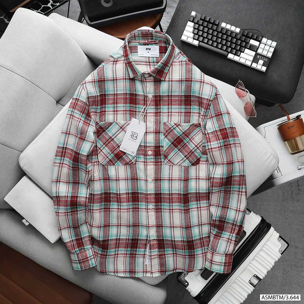 Áo sơ mi BTM Relax Flanel checked shirt