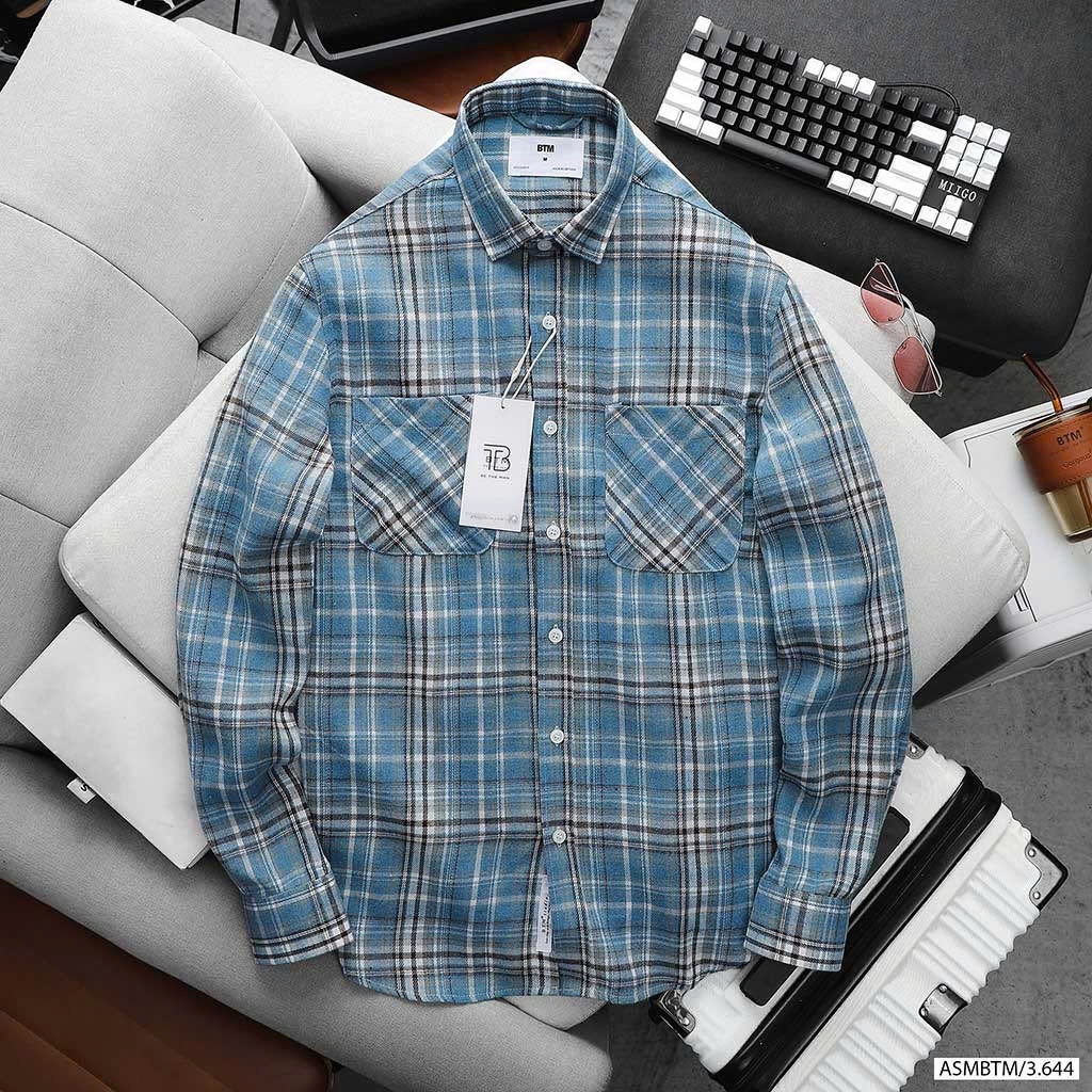 Áo sơ mi BTM Relax Flanel checked shirt