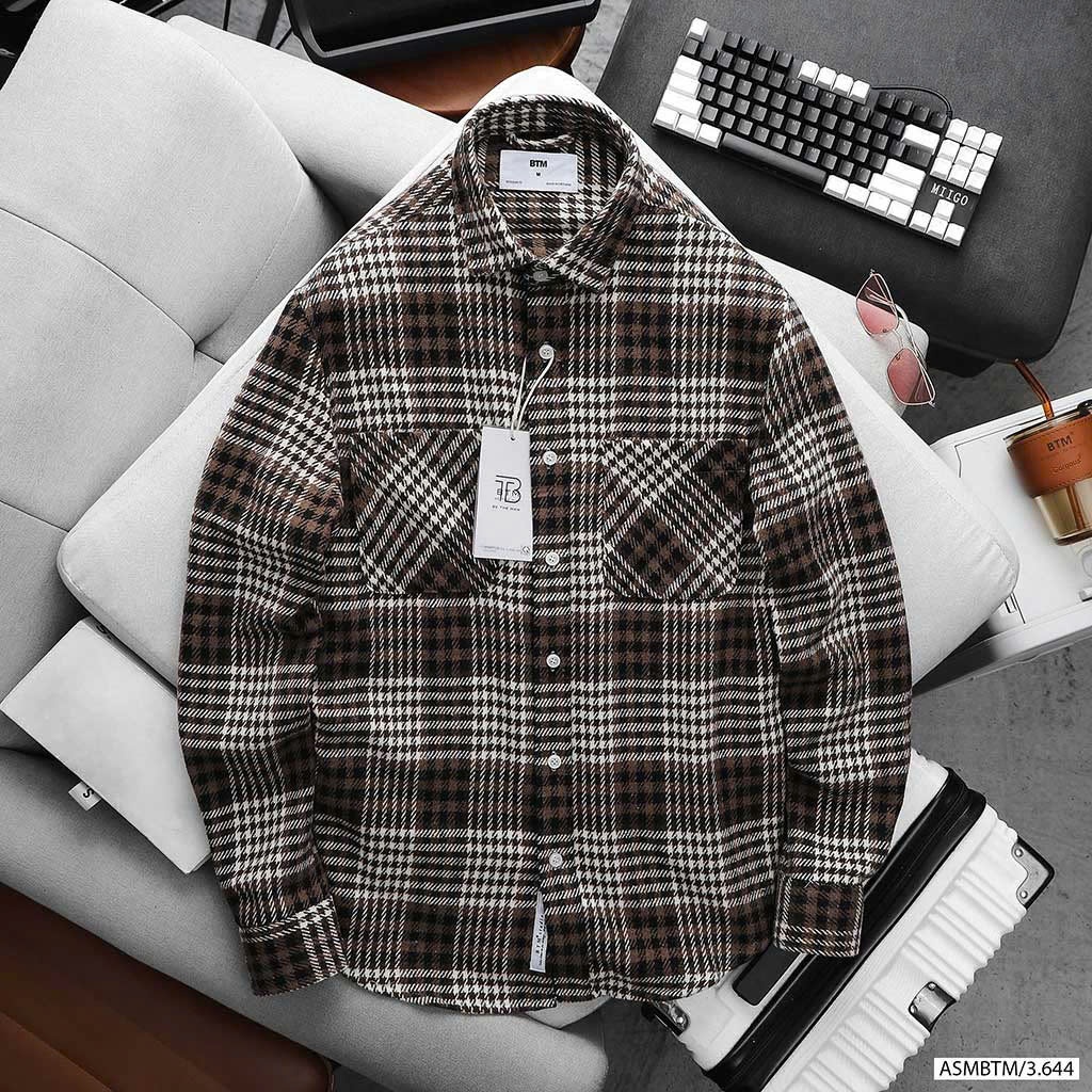 Áo sơ mi BTM Relax Flanel checked shirt