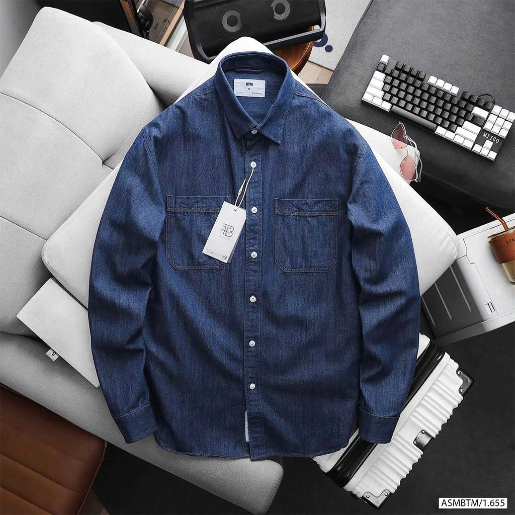 Áo sơ mi dài tay BTM denim Classic Two Pocket shirt