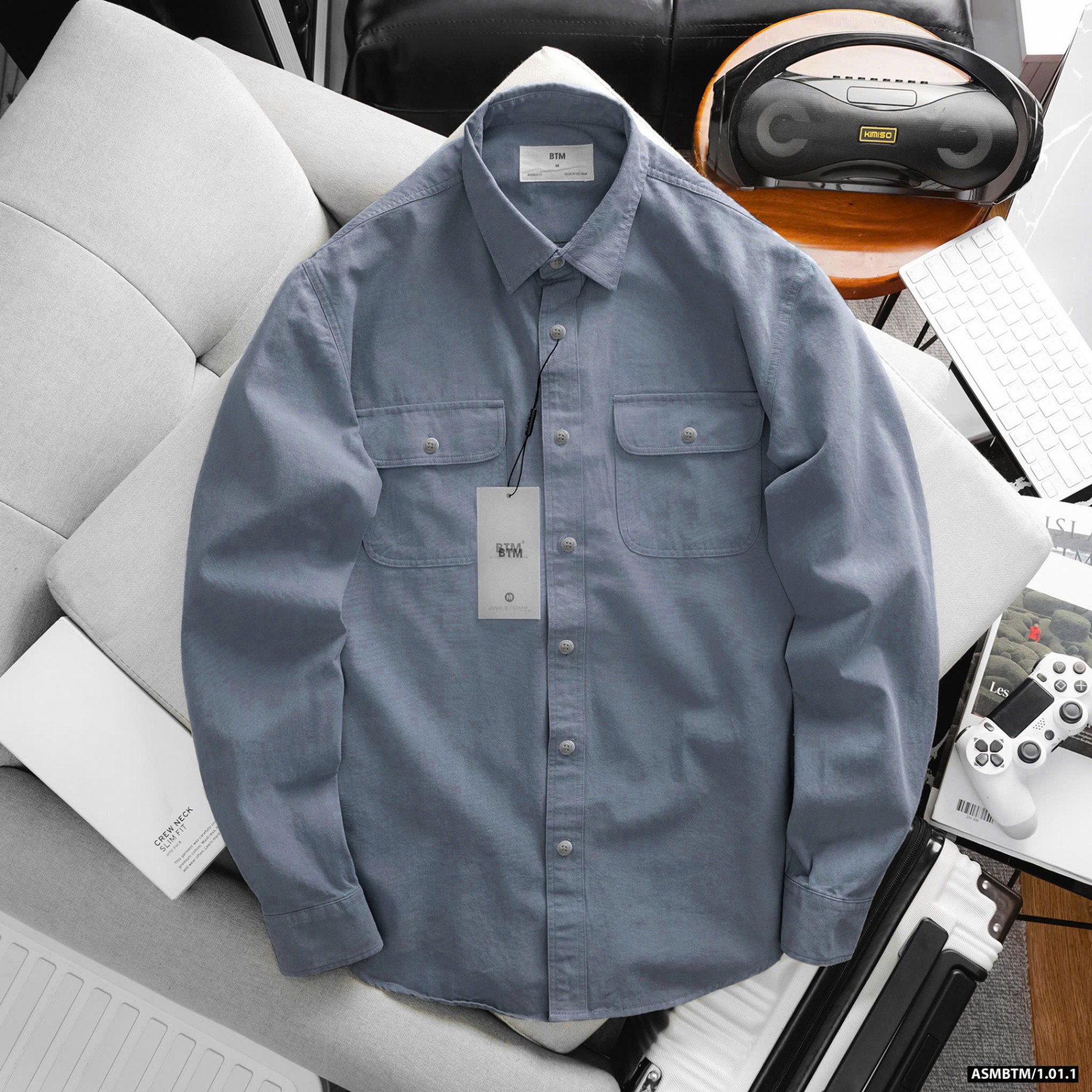 BTM light cargo khaki shirt