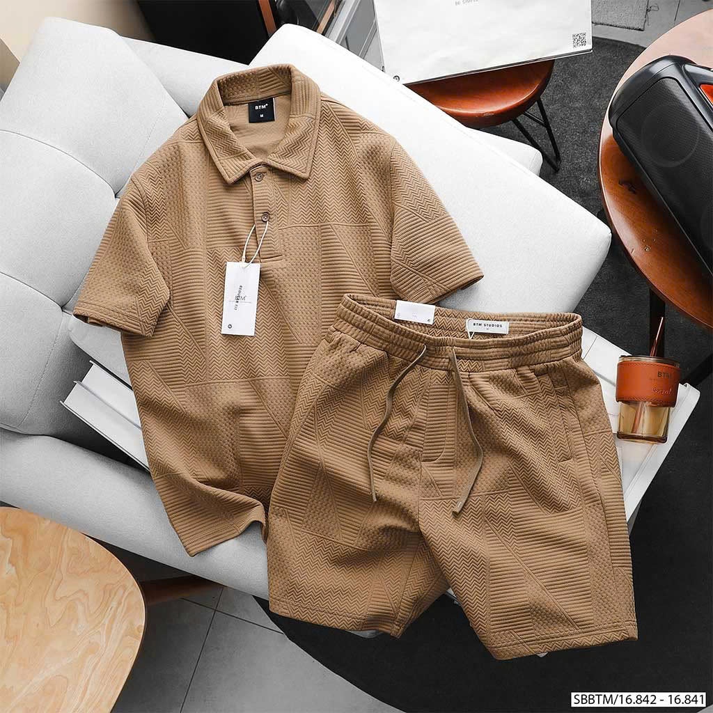 Set bộ BTM JACQUARD TEXTURED BASIC TRACKSHORT