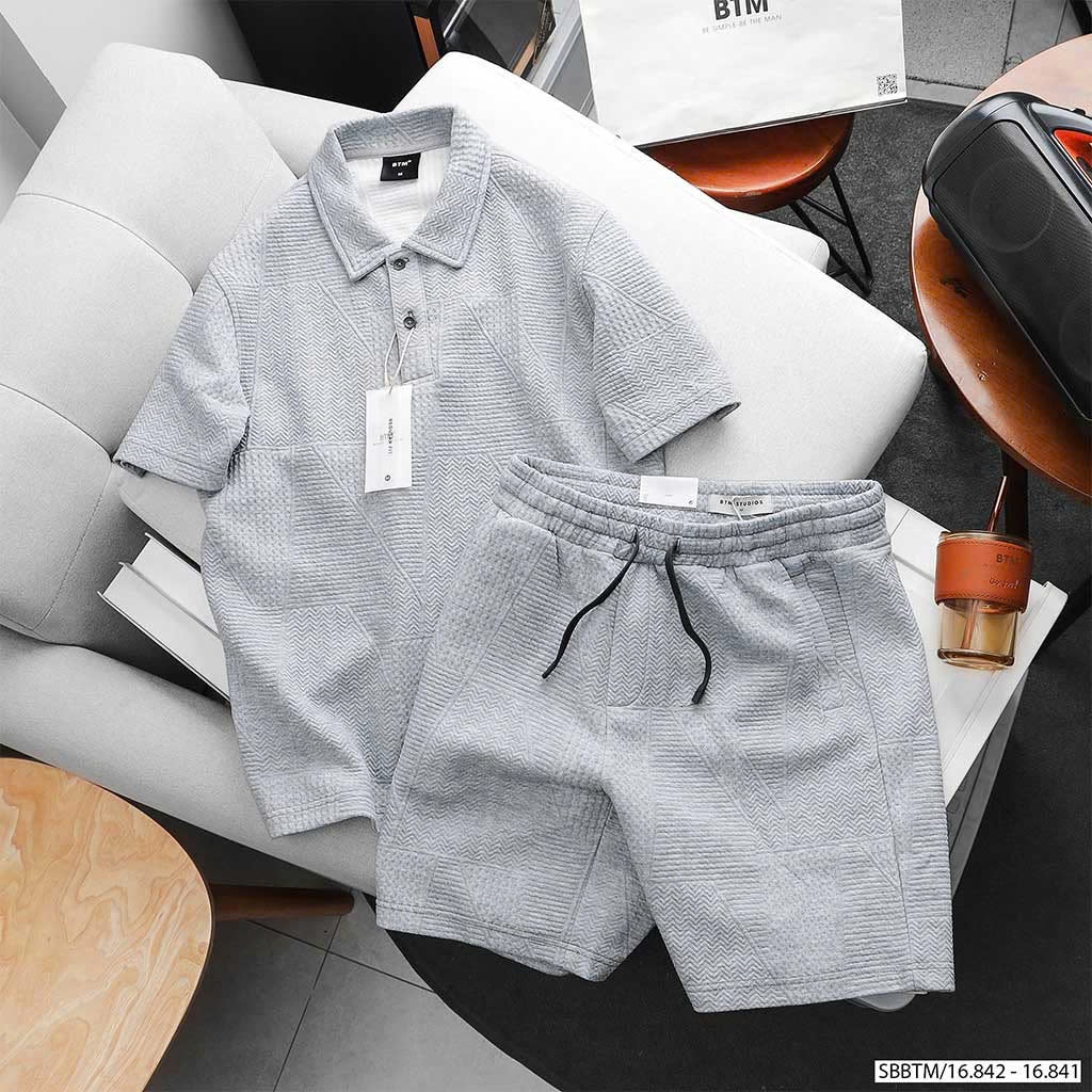 Set bộ BTM JACQUARD TEXTURED BASIC TRACKSHORT