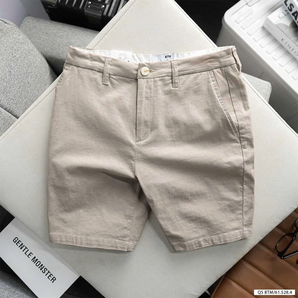 Quần Đùi BTM Basic Linen Short Slimfit