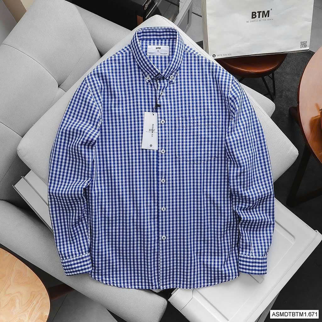 Áo Sơ Mm BTM Checked Caro Button Down Shirt Regularfit