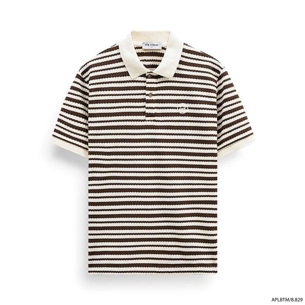Áo thun BTM striped jacquard polo shirt