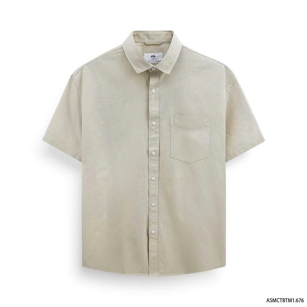 Áo Sơ Mi BTM Casual Kaki Short Sleever Shirt Regular