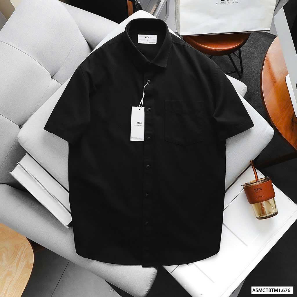 Áo Sơ Mi BTM Casual Kaki Short Sleever Shirt Regular