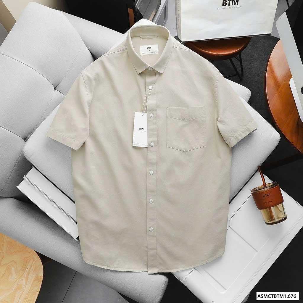 Áo Sơ Mi BTM Casual Kaki Short Sleever Shirt Regular
