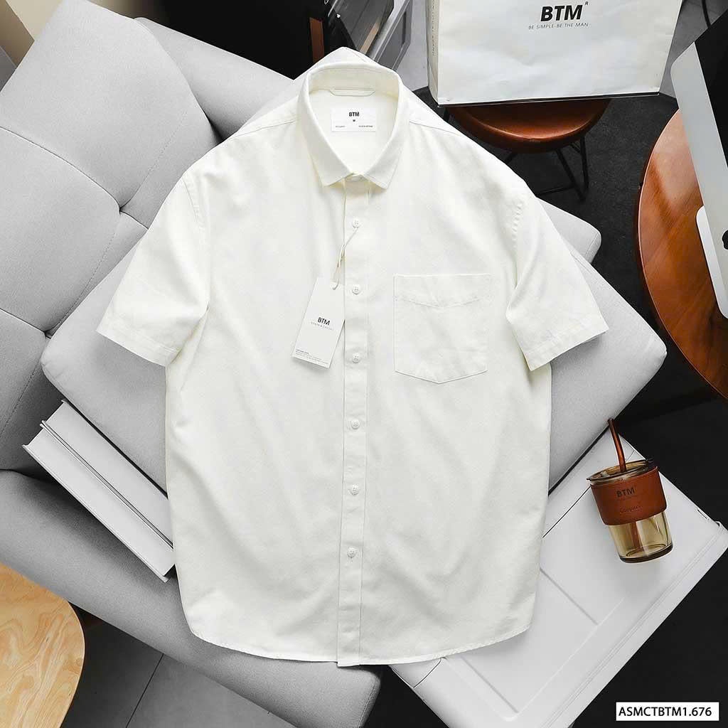 Áo Sơ Mi BTM Casual Kaki Short Sleever Shirt Regular