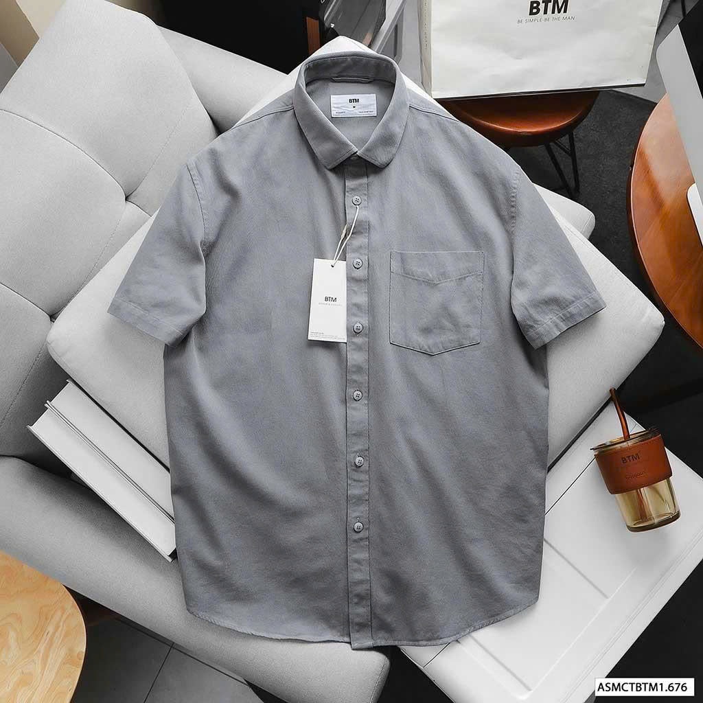 Áo Sơ Mi BTM Casual Kaki Short Sleever Shirt Regular