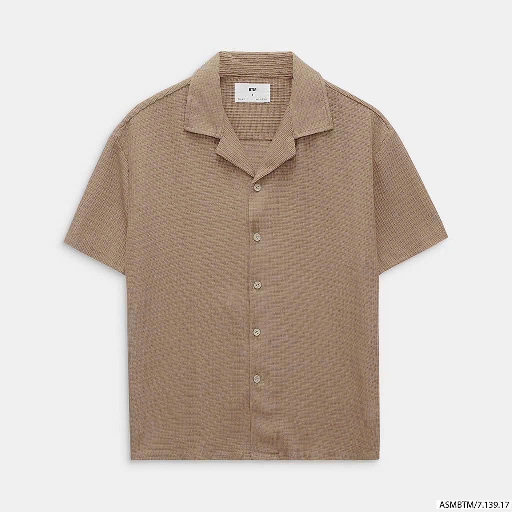 Áo Sơ Mi BTM Linen Texture Cuban Shirt Relaxedfit