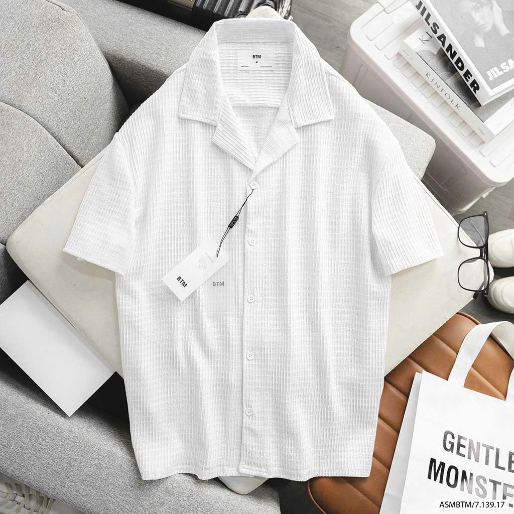 Áo Sơ Mi BTM Linen Texture Cuban Shirt Relaxedfit