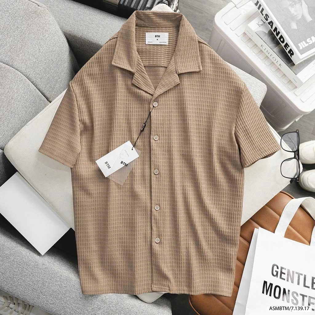 Áo Sơ Mi BTM Linen Texture Cuban Shirt Relaxedfit