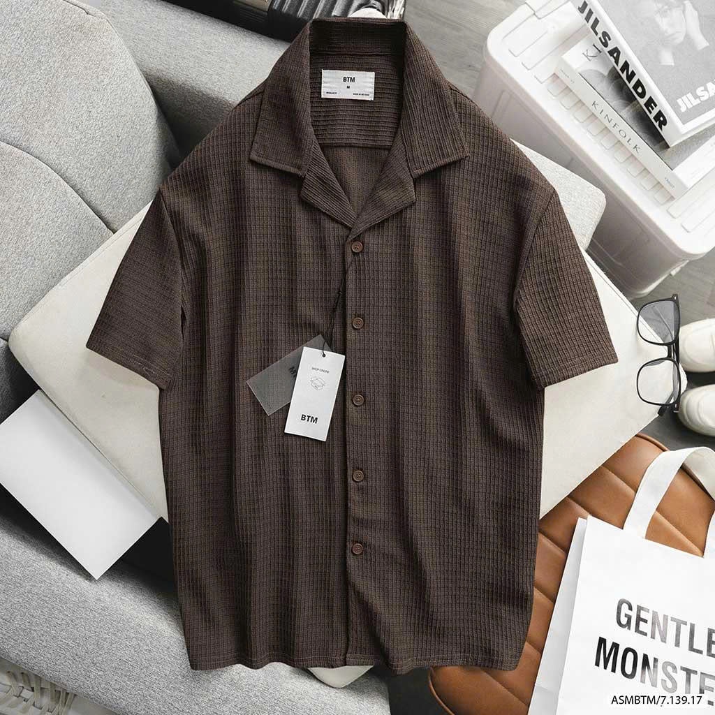 Áo Sơ Mi BTM Linen Texture Cuban Shirt Relaxedfit